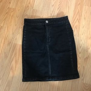 AEO Black Denim Skirt